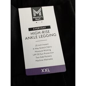 Member's Mark Women's Everyday High-Rise Ankle Legging Black Size XXL